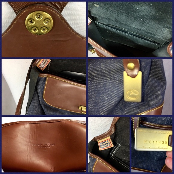 Dooney & Bourke Denim/Leather Backpack Authentic - Picture 8 of 8